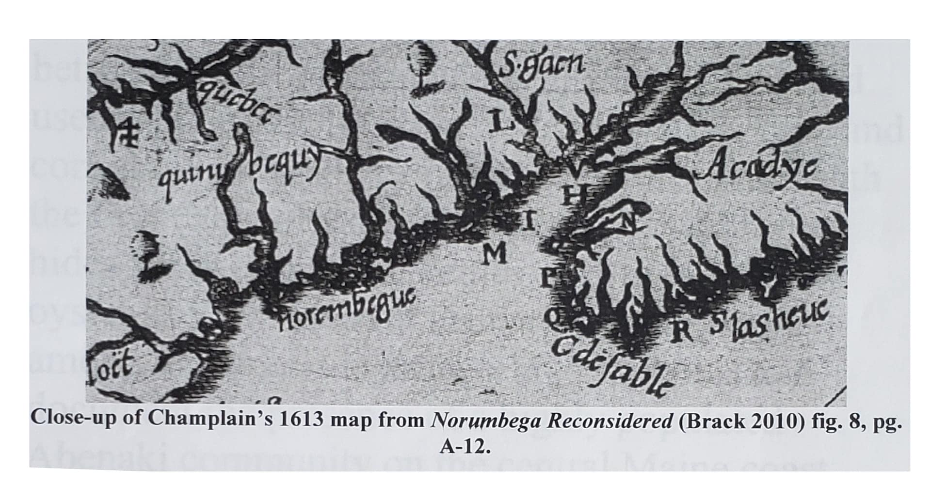 Historic Map: Champlain’s 1613 Map of Norumbega Historic Map: Champlain’s 1613 Map of Norumbega